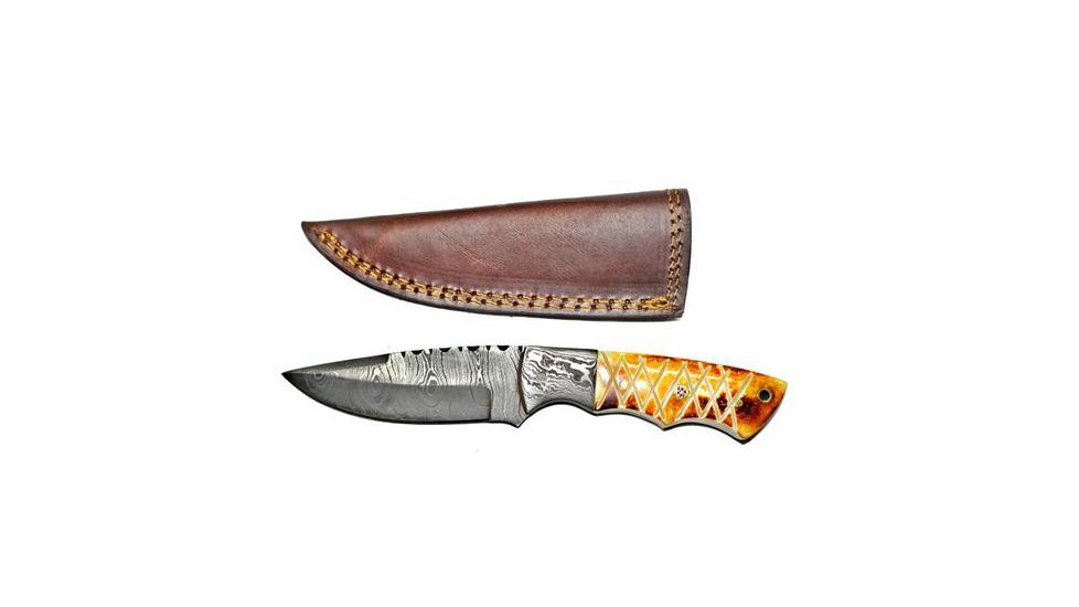 Titan Damascus Steel Fixed Knife 8.6in TD-092, TDK-92