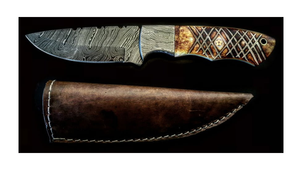 Titan Damascus Steel Fixed Knife 8.6in TD-092, TDK-92