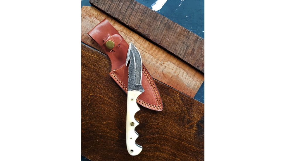 Titan Damascus Steel Fixed Knife 8in TD-055, TDK-55