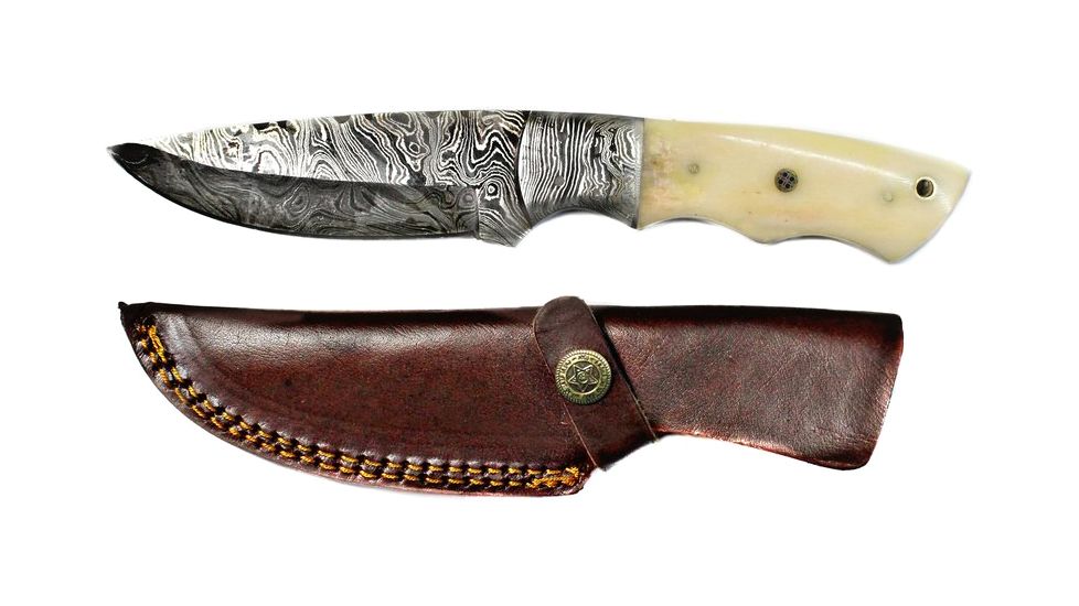 Titan Damascus Steel Fixed Knife 9.1in TD-052, TDK-52