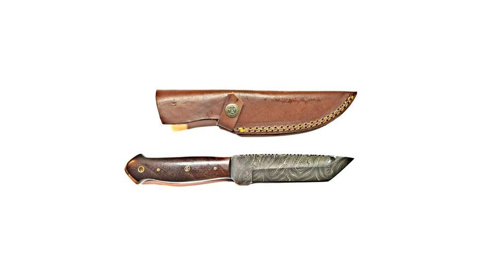 Titan Damascus Steel Fixed Knife 9.5in TD-049, TDK-49