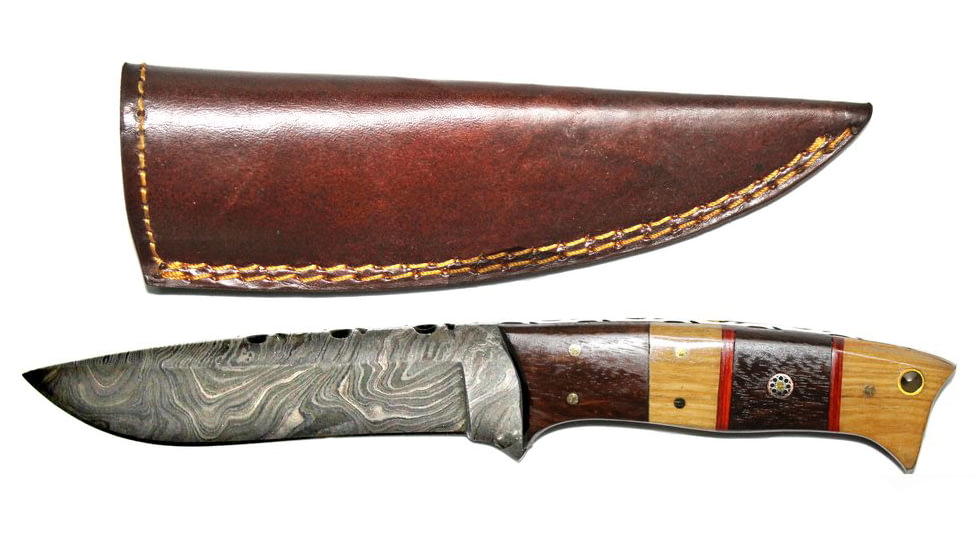Titan Hand Forged Damascus Camping 8.3in Knife TD-192, TDK-192
