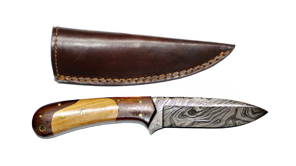 Titan Hand Forged Damascus Camping 8.3in Knife TD-194, TDK-194