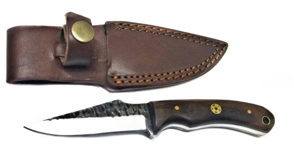 Titan International Knives Custom Forged Carbon Knife w/ Rosewood Grip, 4in Blade, Rose Wood Handle, 8in Overall TC-018