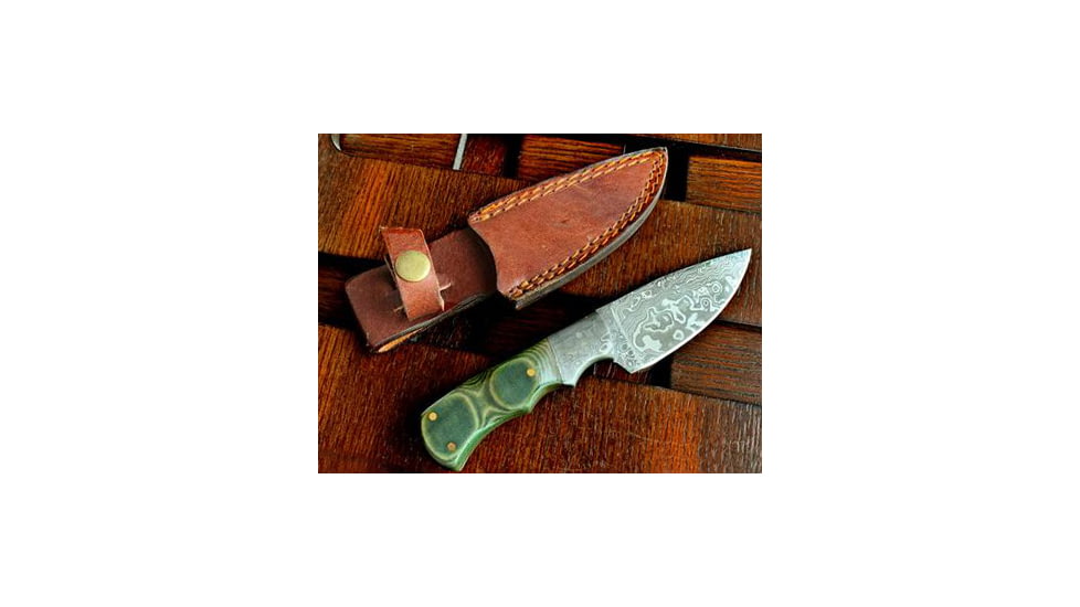 Titan International Knives Damascus 8.5in Custom Handmade Forged Steel Hunting Bowie Knife, 8 inch, TDK-248
