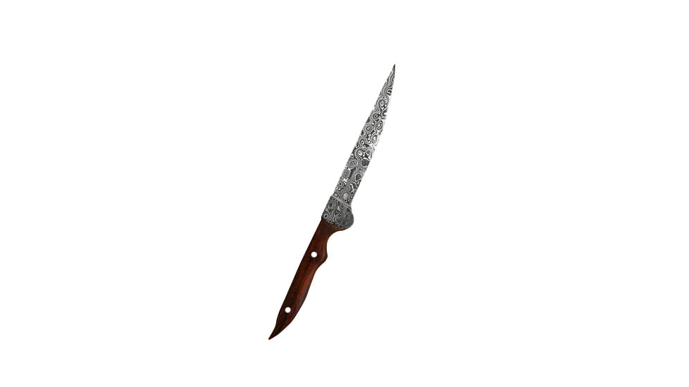 Titan International Knives Damascus Custom Handmade Full Tang Rosewood Handle Steel Hunting Knife, 8 inch, TDK-220