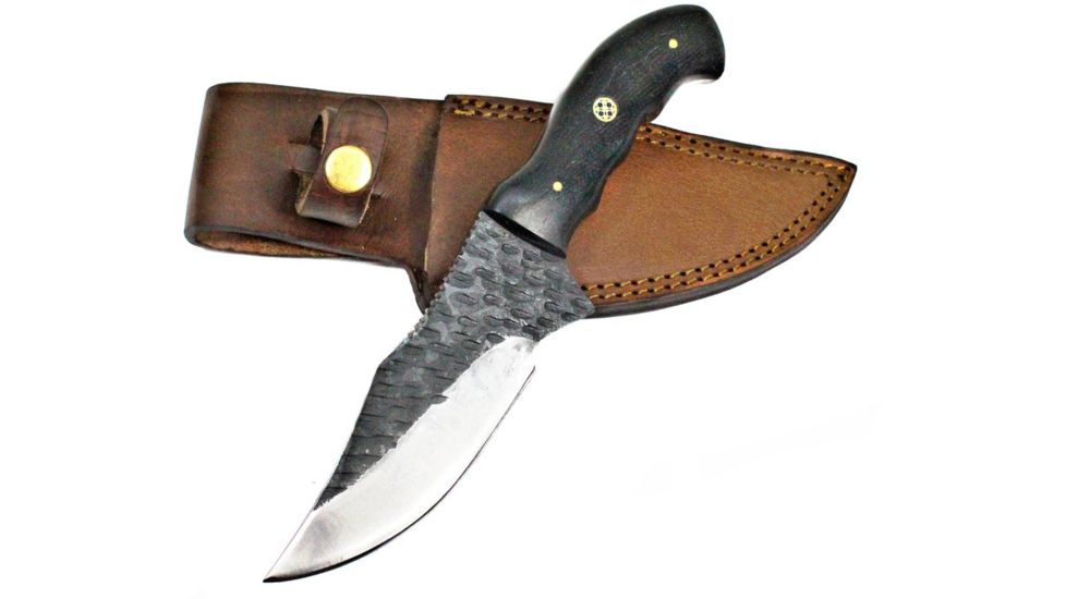Titan International Knives Hand Forged Custom Hunting/Utility Knife w/ Carbon 5in Blade, Micarta Handle, 10in Overall TC-007