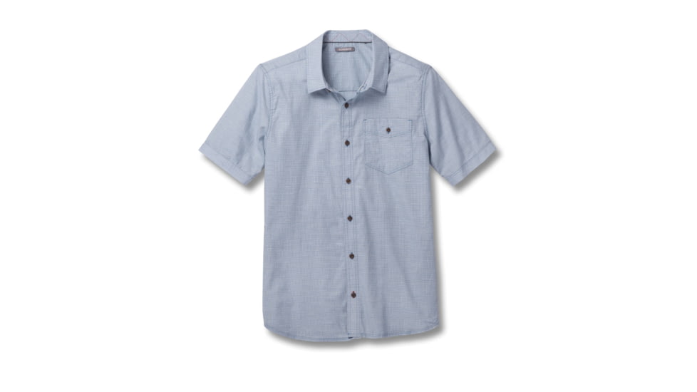 Toad&amp;Co Airbrush Levee Men's Short Sleeve Shirt, Bright Indigo, 2XL T2222804-402-XXL