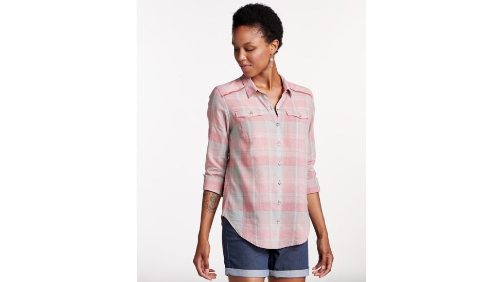 Toad&amp;Co Airbrush Women's Long Sleeve Deco Shirt, Guava, Extra Small, T1252700-851-XS