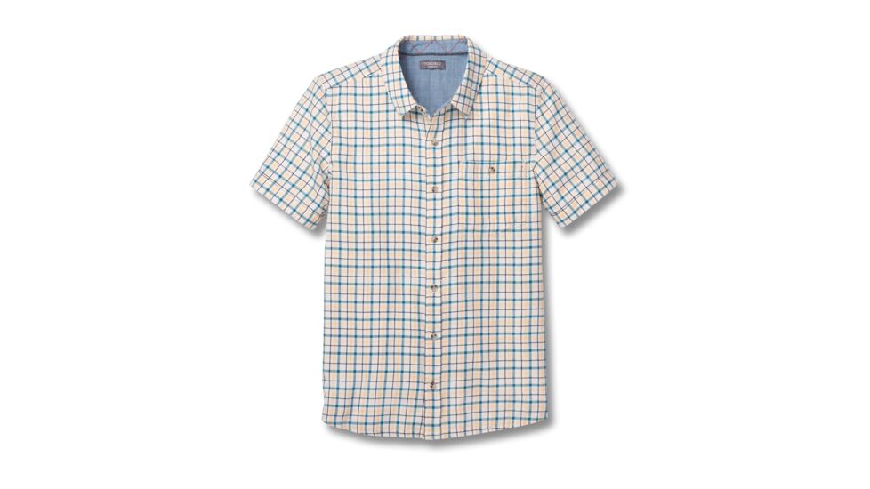 Toad&amp;Co Airlift Men's Short Sleeve Slim Shirt, Salt, Large T2252805-199-L