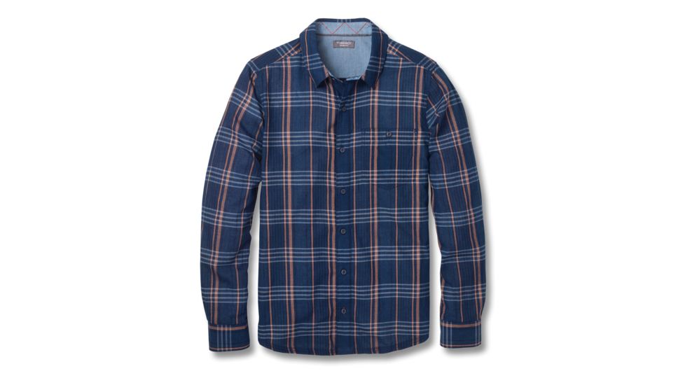 Toad&amp;Co Beckmen Men's Long Sleeve Slim Shirt, Dark Indigo, Large T2252802-437-L