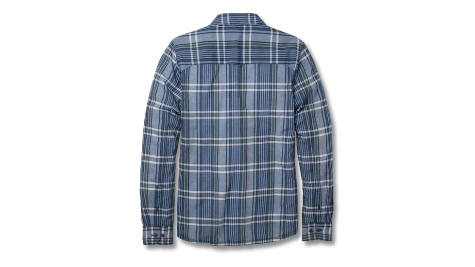 Toad&amp;Co Beckmen Men's Long Sleeve Slim Shirt, Medium Indigo, Large T2252802-905-L