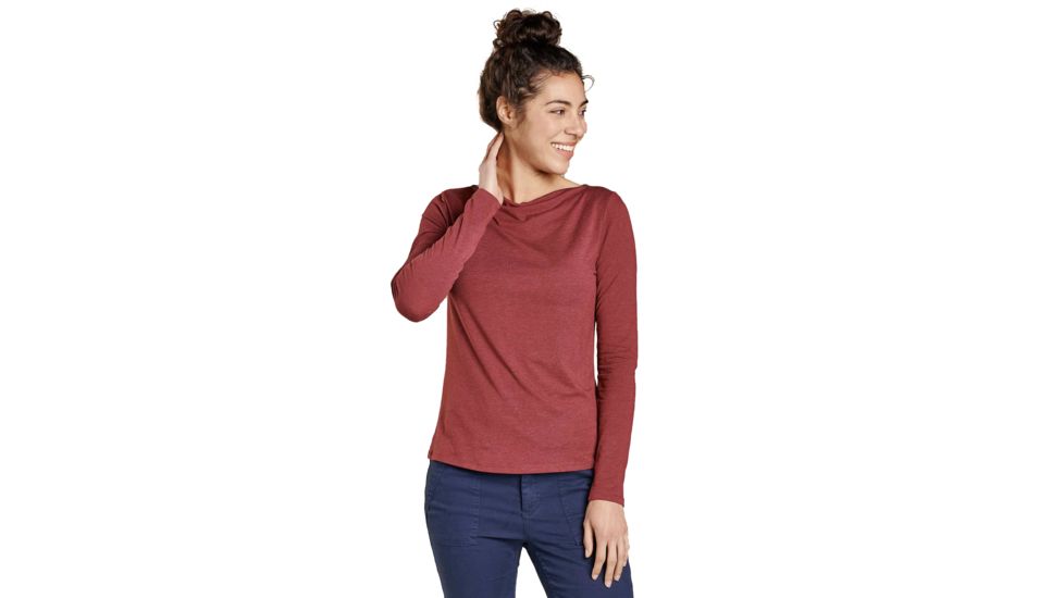 Toad&amp;Co Bel Canto Drape Neck - Womens, Port, Extra Large, T1241920-531-XL
