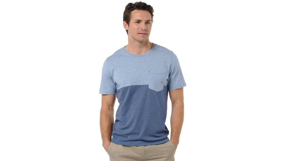 Toad&amp;Co Blockout Pocket Tee - Men's-Deep Blue Heather-Small
