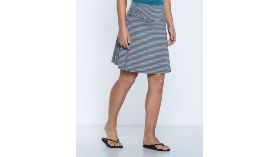 Toad&amp;Co Chaka Skirt, Smoke Lean Stripe, Extra Small, T1182127-015-XS