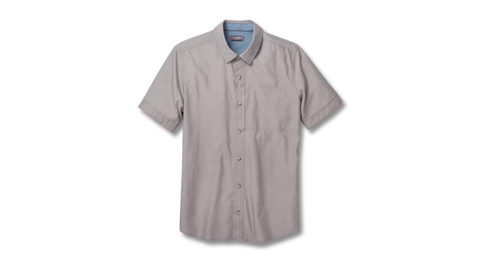 Toad&amp;Co Cutler Mens Long Sleeve Slim Shirt, Smoke, Large T2222801-259-L