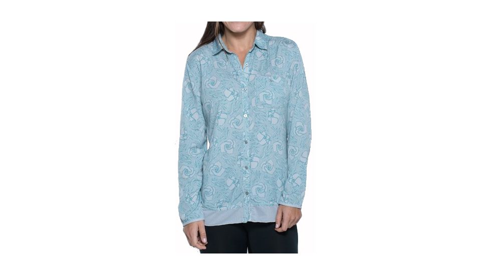 Toad&amp;Co Debug Hike Thru Long Sleeve Shirt - Women's-Chrome Floral Print-Small