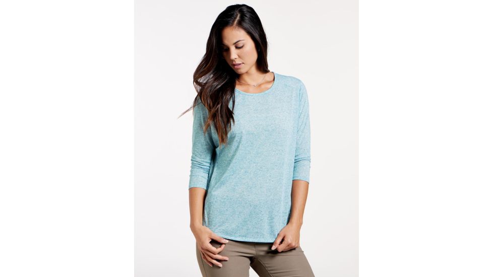 Toad&amp;Co Ember 3/4 Sleeve Women's Tee, Deepwater, Large T1242709-421-L