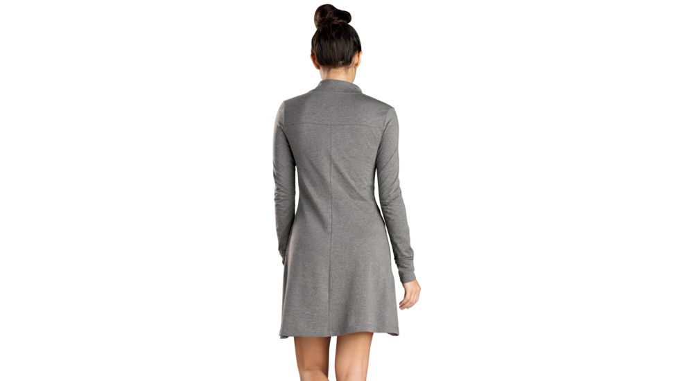 Toad&amp;Co Fernview Long Sleeve Dress - Women's, Charcoal Heather, XS, T1071808-110-XS
