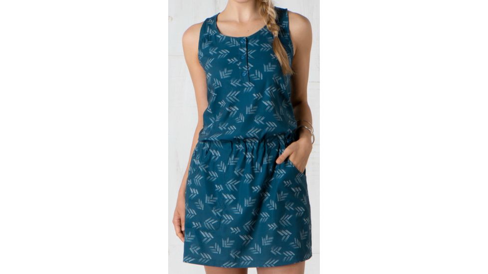 Toad&amp;Co Gemma Dress - Women's-Inky Teal Print-Large