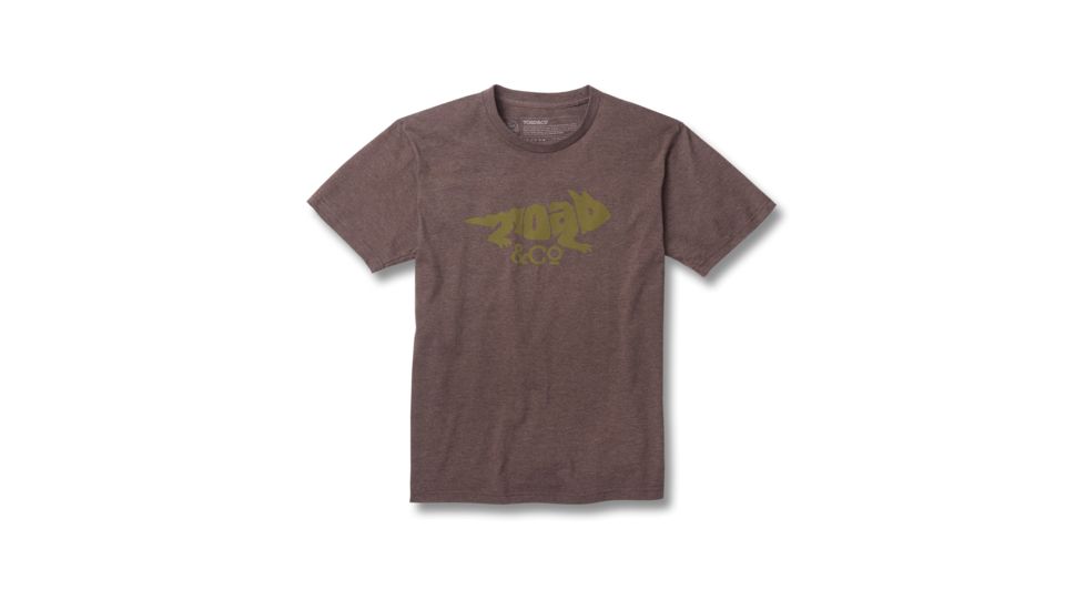 Toad&amp;Co Imbedded Toad Mens Short Sleeve Tee Shirt, Turkish Coffee Heather, Large T2002814-272-L