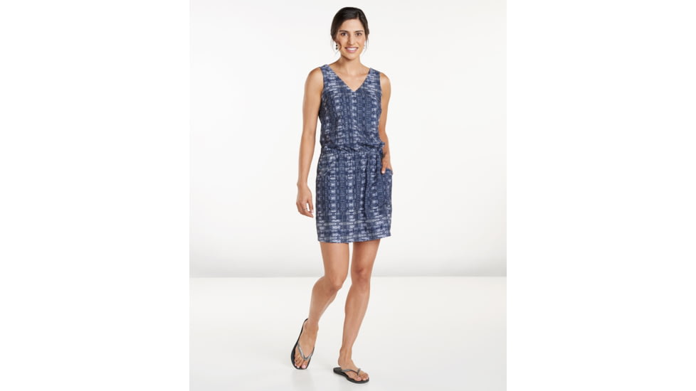Toad&amp;Co Liv Dress, Blueberry Layered Print, Medium T1792701-428-M