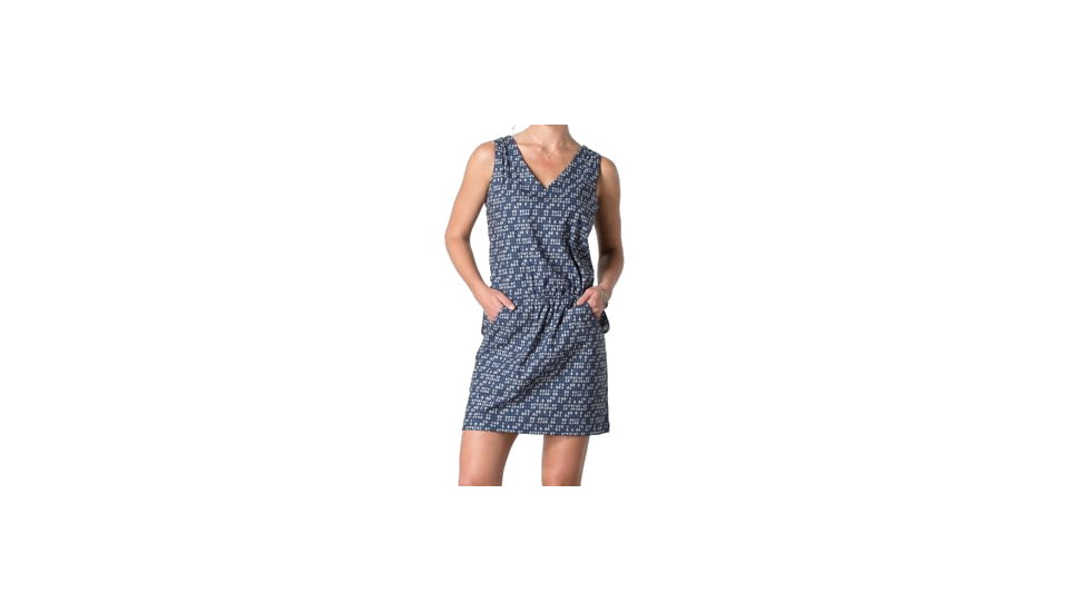 Toad&amp;Co Liv Dress - Women's-Deep Navy Flag Print-Medium