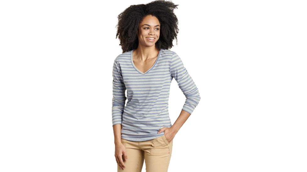 Toad&amp;Co Marley LS Tee T-Shirt - Womens, Flint Stone Stripe, Extra Large, T1241306-077-XL