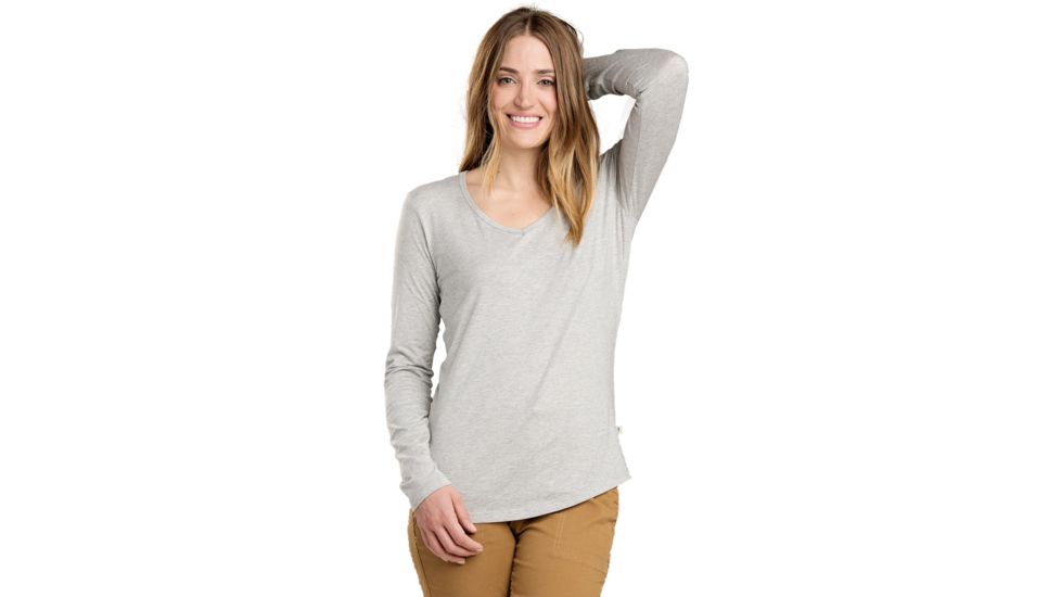 Toad&amp;Co Marley LS Tee T-Shirt - Womens, Heather Grey, Extra Small, T1241306-111-XS