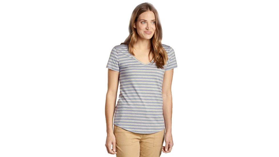 Toad&amp;Co Marley SS Tee - Womens, Flint Stone Stripe, Medium, T1012122-077-M