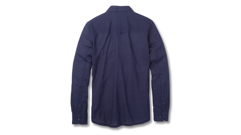 Toad&amp;Co Mattock Mens Long Sleeve Slim Shirt, Dark Indigo Solid, Large T2252806-923-L