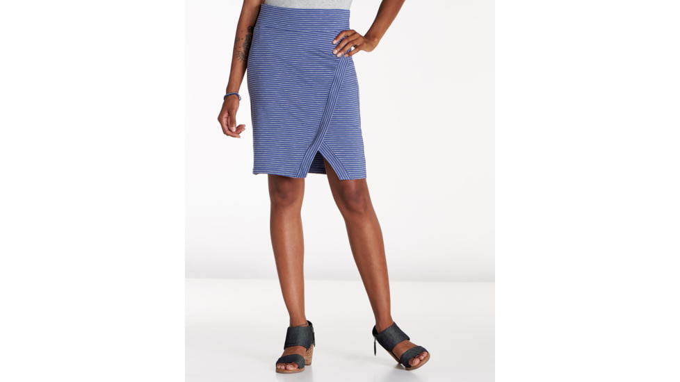 Toad&amp;Co Moxie Skirt, Blueberry Stripe, Large T1841703-429-L