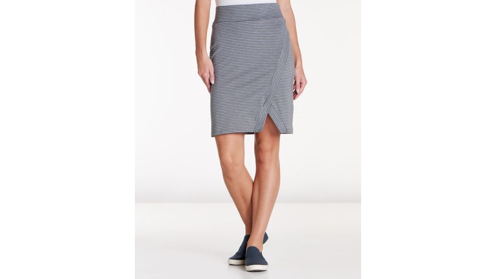 Toad&amp;Co Moxie Skirt, Smoke Lean Stripe, Small, T1841703-015-S