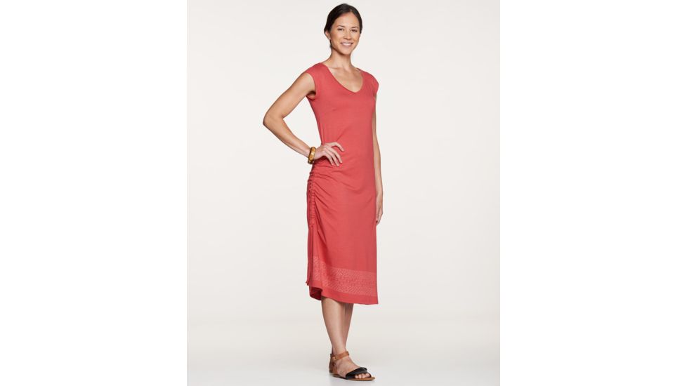 Toad&amp;Co Muse Dress, Rhubarb Border Print, Extra Small T1772205-628-XS