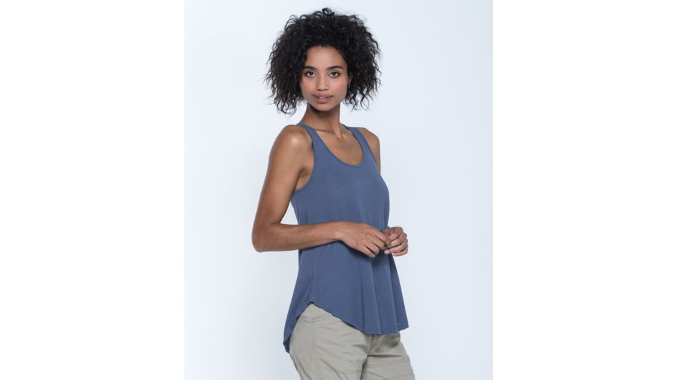 Toad&amp;Co Papyrus Flowy Women's Tank, Blueberry, Large T1112702-742-L