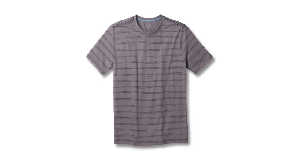 Toad&amp;Co Piers Men's Short Sleeve Tee, Smoke Stripe Print, 2XL T2002811-078-XXL