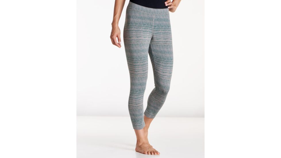 Toad&amp;Co Print Lean Capri Legging - Women's, Cocoa Rain Drop Print, Large T1452700-205-L