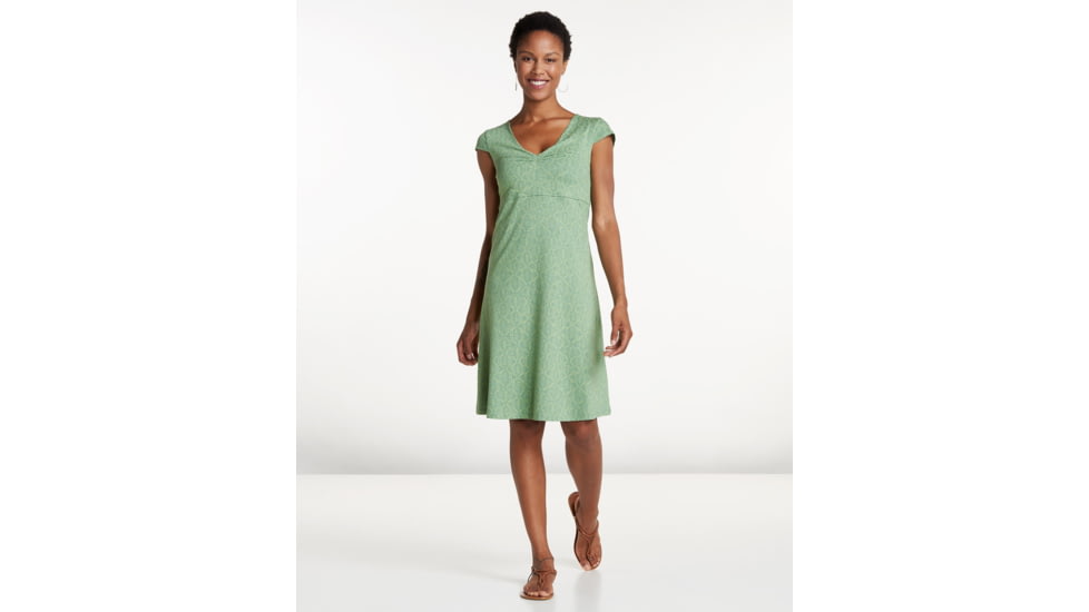Toad&amp;Co Rosemarie Dress, Agave Batik Dot Print, Large T1172123-305-L