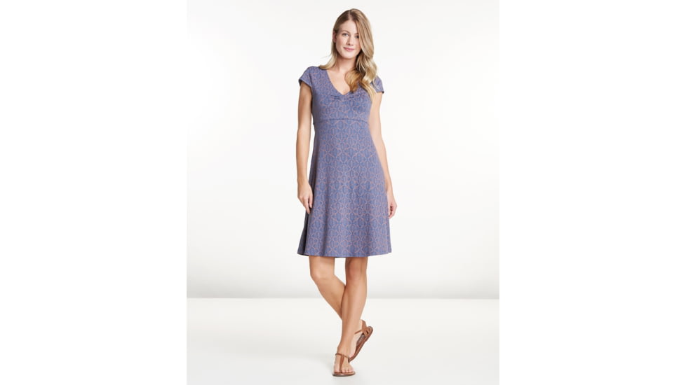Toad&amp;Co Rosemarie Dress, Blueberry Batik Dot Print, Medium T1172123-424-M