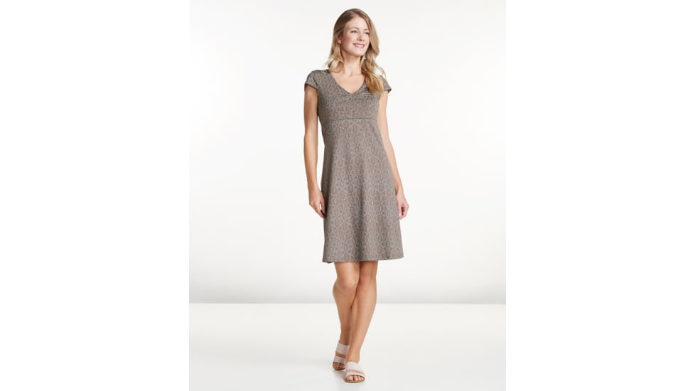 Toad&amp;Co Rosemarie Dress - Womens-Falcon Brown Batik Dot Print -Medium