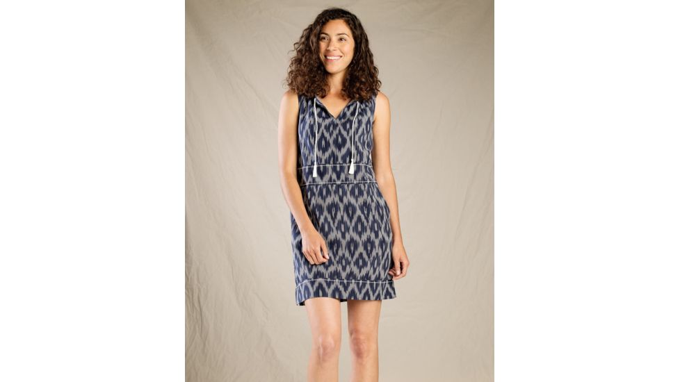 Toad&amp;Co Shakti Sleeveless Dress - Womens, Deep Navy Ikat, Medium, T1772905-916-M