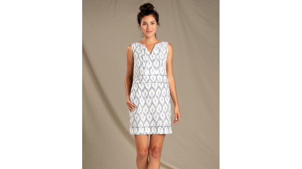 Toad&amp;Co Shakti Sleeveless Dress - Womens, Egret Ikat, Medium, T1772905-129-M
