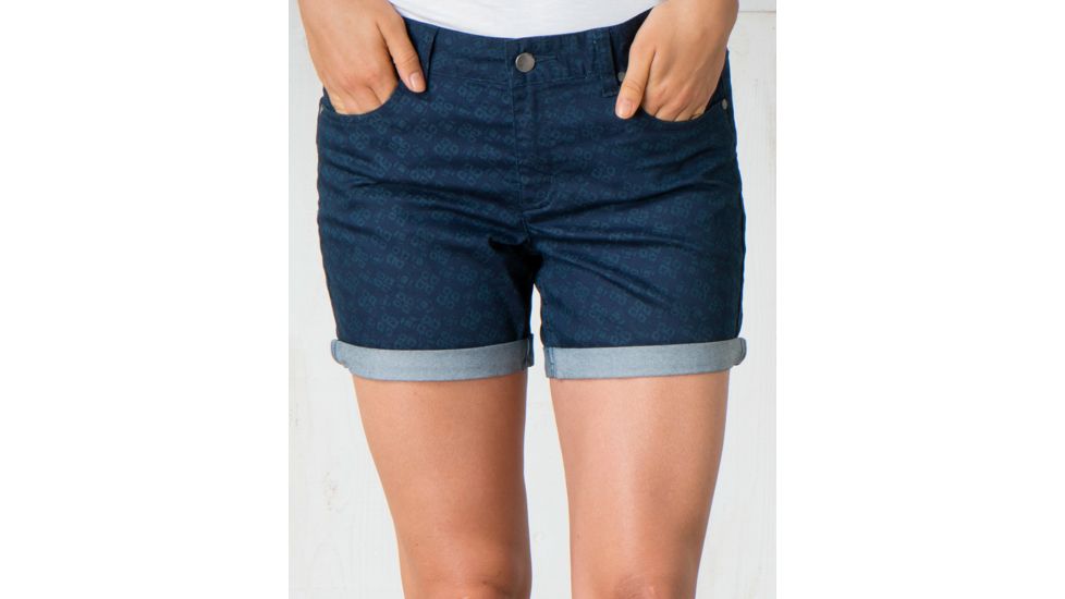 Toad&amp;Co Silvie Short - Women's-Inky Teal Print-7 in-6