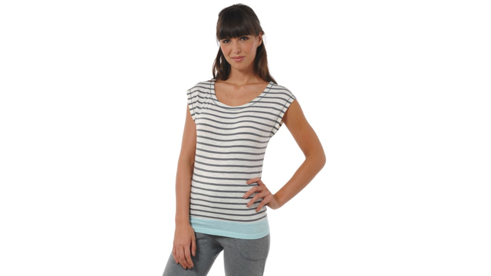 Toad&amp;Co Slubstripe Cap Tee - Women's-Egret Stripe-X-Small
