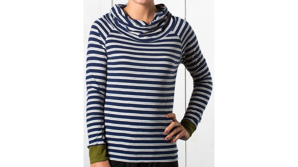 Toad&amp;Co Stripe Out Boat Twist Tee - Women's-Blue Velvet Stripe-X-Small