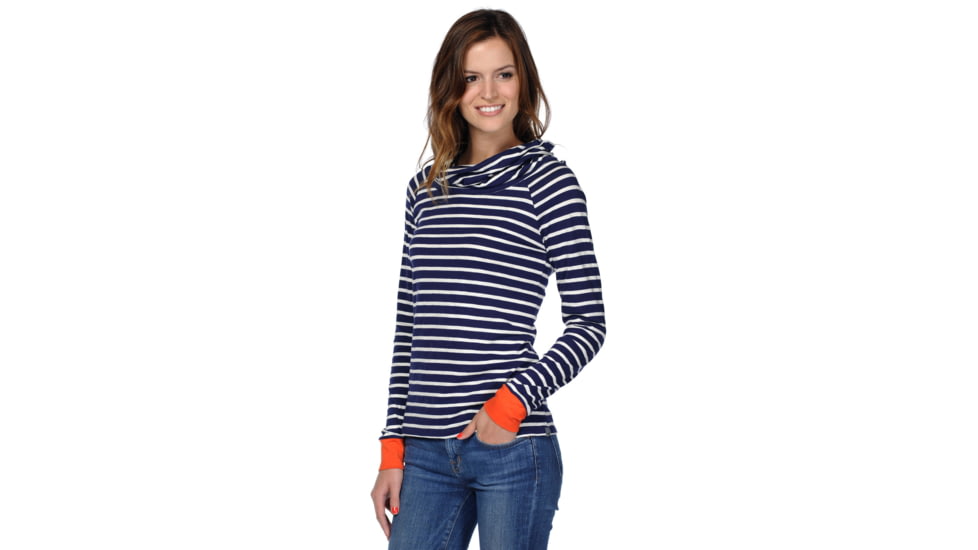 Toad&amp;Co Stripe Out Boat Twist Tee - Women's-Bright Navy Stripe-Small