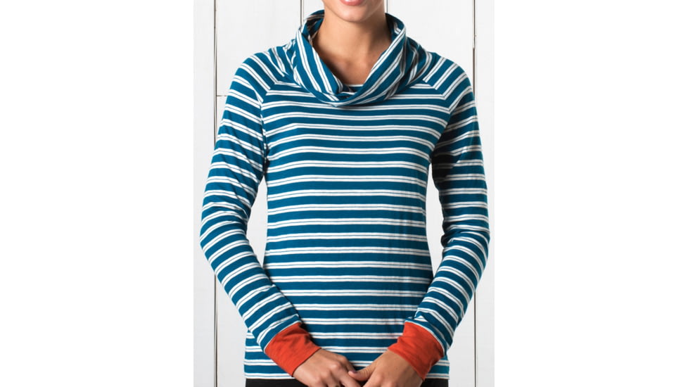 Toad&amp;Co Stripe Out Boat Twist Tee - Women's-Moroccan Blue Stripe-X-Small