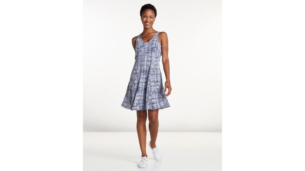 Toad&amp;Co Sunkissed Cutout Dress, Thistle Herringbone Print, Small T1792801-503-S