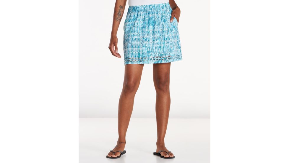 Toad&amp;Co Sunkissed Women's Skort, Deepwater Herringbone Print, Small, T1822800-900-S