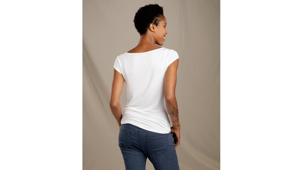 Toad&amp;Co Susurro Duo Short Sleeve Tee - Womens, White, Large, T1002900-000-L
